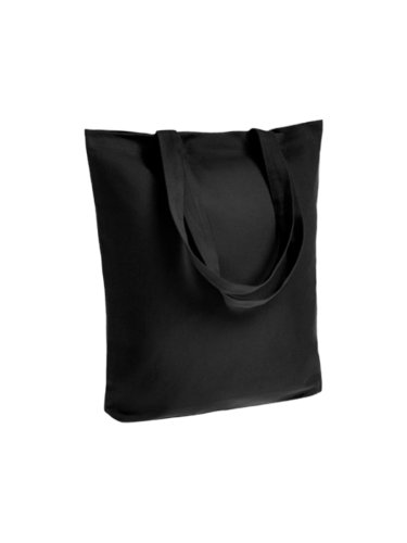 Холщовая сумка PORTO с карманом, черная