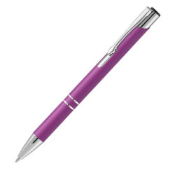 Ручка шариковая металл/soft-touch, фиолетовая