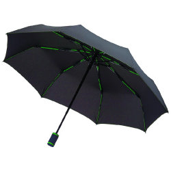 Зонт-трость 100см с деревянной ручкой, зеленый