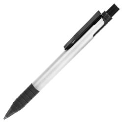 Ручка с прорезиненной поверхностью серый, черный.