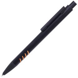 Ручка шариковая с грип-вставками TATTOO (черный, оранжевый)
