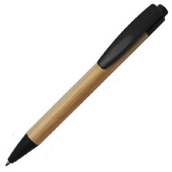 Ручка шариковая, пластик с добавлением пшеничного волокна, черная