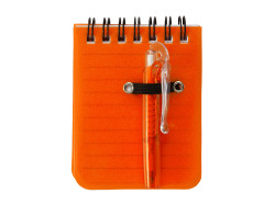 Мини-блокнот ARCO с шариковой ручкой, оранжевый