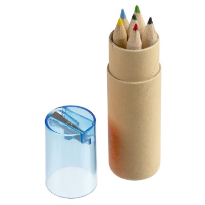 Набор цветных карандашей с точилкой, синий