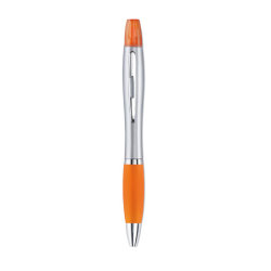 Ручка шариковая 2 в 1 (оранжевый)