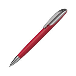 Ручка шариковая с оригинальным нажимным механизмом, пластик/металл, красный