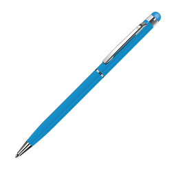 Ручка шариковая со стилусом, голубая