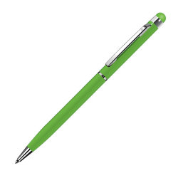 Ручка шариковая со стилусом, светло-зеленая