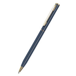 Ручка шариковая, синяя с золотистой отделкой