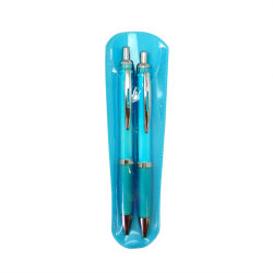 Набор: ручка и карандаш механический голубой