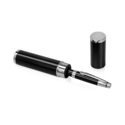 Ручка металлическая шариковая в футляре, черная
