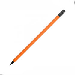Карандаш трехгранный с ластиком, оранжевый