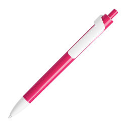 Ручка шариковая FORTE белый/розовый