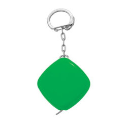 Брелок-рулетка "Ромб", зеленый, 3, 5х3, 5см, 1метр