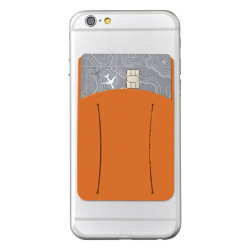 Картхолдер для телефона с отверстием для пальца, 8,6 х 5,8 см, силикон, оранжевый