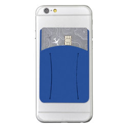 Картхолдер для телефона с отверстием для пальца, 8,6 х 5,8 см, силикон, ярко-синий