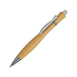 Ручка шариковая, бамбук/пластик/металл, светлое дерево