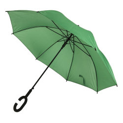 Зонт-трость, полуавтомат, зеленый, 105см