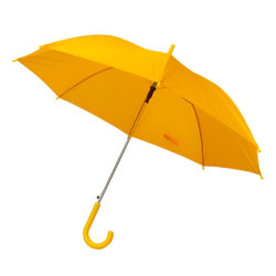 Зонт-трость 103см с пластиковой ручкой, желтый
