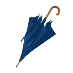 Зонт-трость 103см с деревянной ручкой, темно-синий