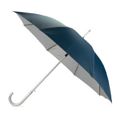 Зонт-трость, полуавтомат, система антиветер, синий