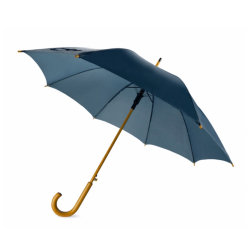 Зонт-трость 104см с деревянной ручкой, синий