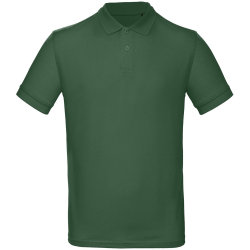Рубашка поло мужская из органического хлопка 170г/м² темно-зеленая