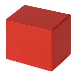 Коробка для кружки, 11,5 х 8,5 х 9,8 см, картон, красный