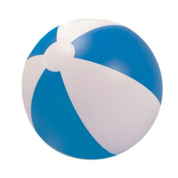 Надувной пляжный мяч 24,5см бело-синий