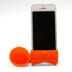 Подставка под IPhone 4, 5, 6 со спикером оранж