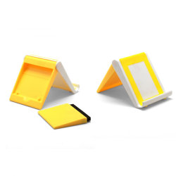 Подставка под телефон или планшет с протиркой для экрана желтый