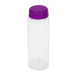 Бутылка для воды, 550 мл, d6,4 х 19,5 см, ПЭТ, фиолетовый/прозрачный