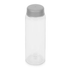 Бутылка для воды, 550 мл, d6,4 х 19,5 см, ПЭТ, серый/прозрачный