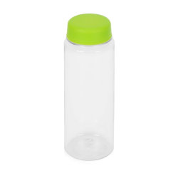 Бутылка для воды, 550 мл, d6,4 х 19,5 см, ПЭТ, зеленое яблоко/прозрачный