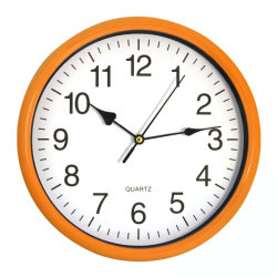 Часы настенные, 240мм, оранжевые