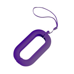 Обложка со шнурком для зарядного устройства, силикон, фиолетовый
