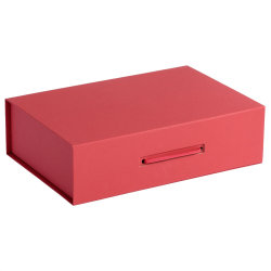 Коробка подарочная 35х24х10см красная