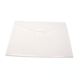 Папка-конверт на кнопке А5, прозрачный, 180мкм