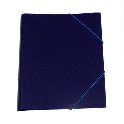 Папка на резинке А4 на 120 листов, темно-синяя, 400 мкм