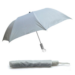 Зонт складной, полуавтомат, серый, 103см