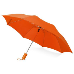 Зонт складной полуавтоматический d94 х (39,5) 52,5 см, полиэстер, сталь, пластик, оранжевый