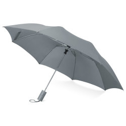 Зонт складной полуавтоматический d94 х (39,5) 52,5 см, полиэстер, сталь, пластик, серый