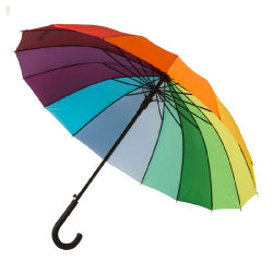 Зонт-трость "Радуга", полуавтомат, разноцветный