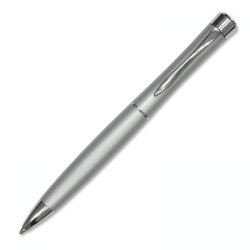 Ручка шариковая с поворотным механизмом серебро