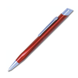 Ручка шариковая, металл, бордовая