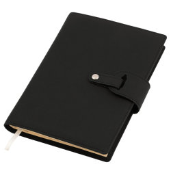 Ежедневник-портфолио Passage, черный, обложка soft touch, недатированный кремовый блок, подарочная коробка