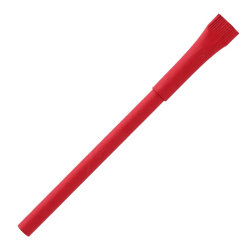 Ручка шариковая с колпачком, бумага, красная