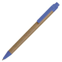 Ручка шариковая из переработанной бумаги, синяя синий