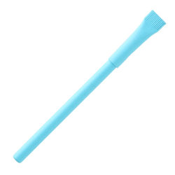 Ручка шариковая с колпачком, бумага, голубая