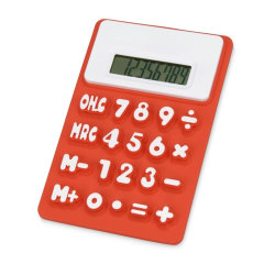 Калькулятор гибкий, силикон, красный
